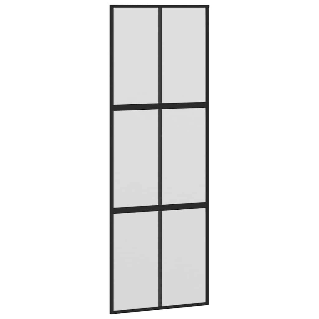 vidaXL Schiebetür mit Beschlag 76x205 cm Hartglas & Aluminium