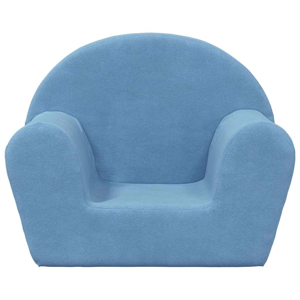 vidaXL Kindersofa Blau Weich Plüsch
