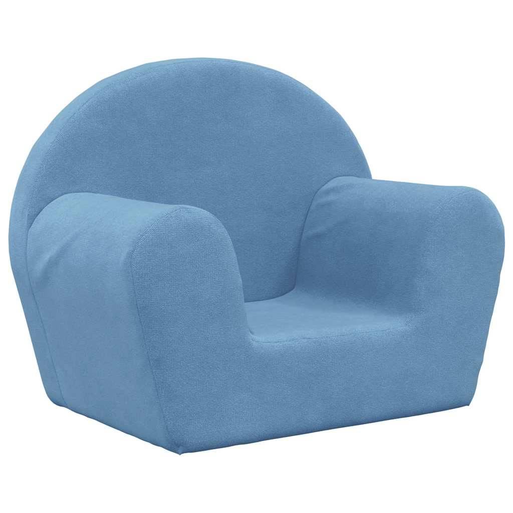 vidaXL Kindersofa Blau Weich Plüsch