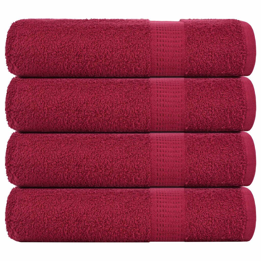 vidaXL Handtücher 4 Stk. Bordeauxrot 50x100 cm 360 g/m² 100% Baumwolle