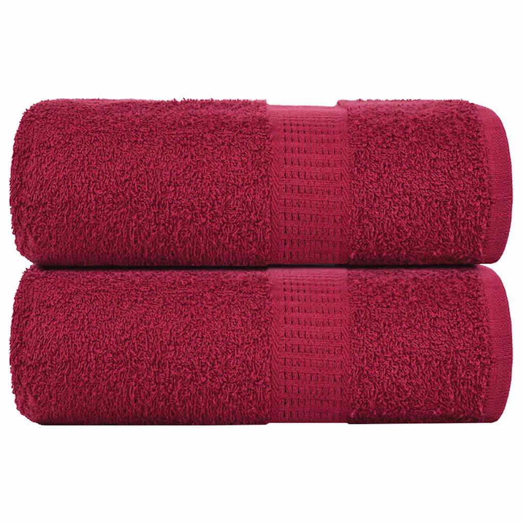 vidaXL Seiftücher 2 Stk. Bordeauxrot 30x30 cm 360 g/m² 100% Baumwolle
