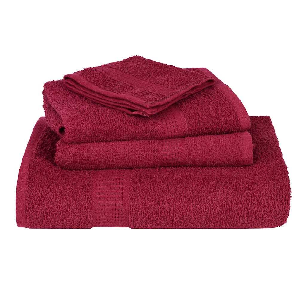 vidaXL Seiftücher 2 Stk. Bordeauxrot 30x30 cm 360 g/m² 100% Baumwolle