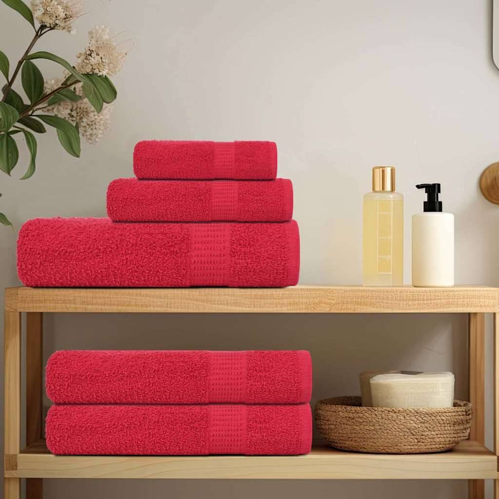 vidaXL Seiftücher 2 Stk. Rot 30x30 cm 360 g/m² 100% Baumwolle