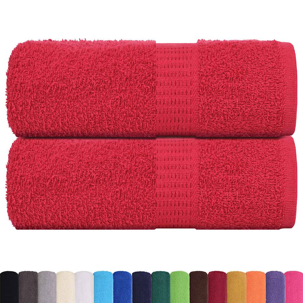 vidaXL Seiftücher 2 Stk. Rot 30x30 cm 360 g/m² 100% Baumwolle