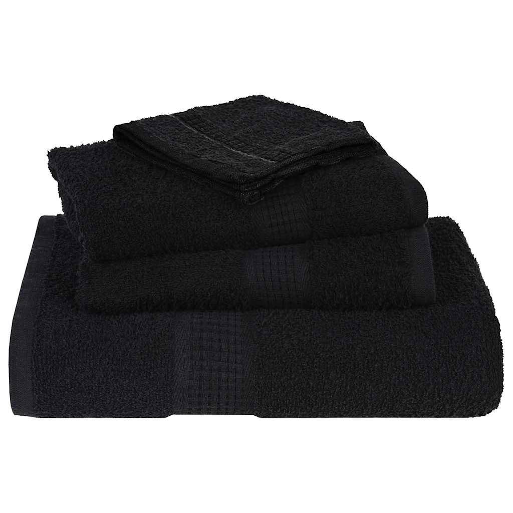 vidaXL Gästetücher 2 Stk. Schwarz 30x50 cm 360 g/m² 100% Baumwolle