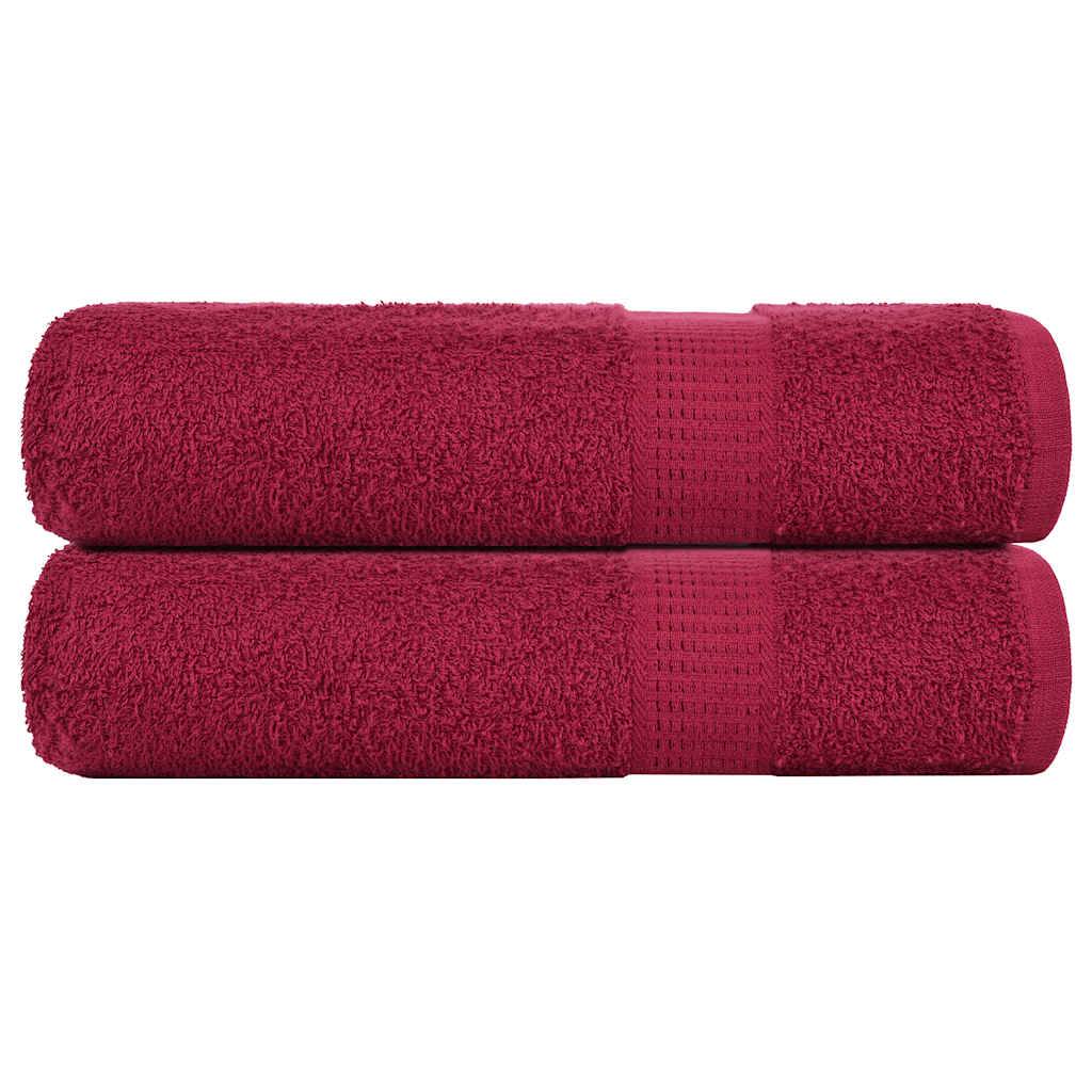 vidaXL Badetücher 2 Stk. Bordeauxrot 100x150cm 360 g/m² 100% Baumwolle