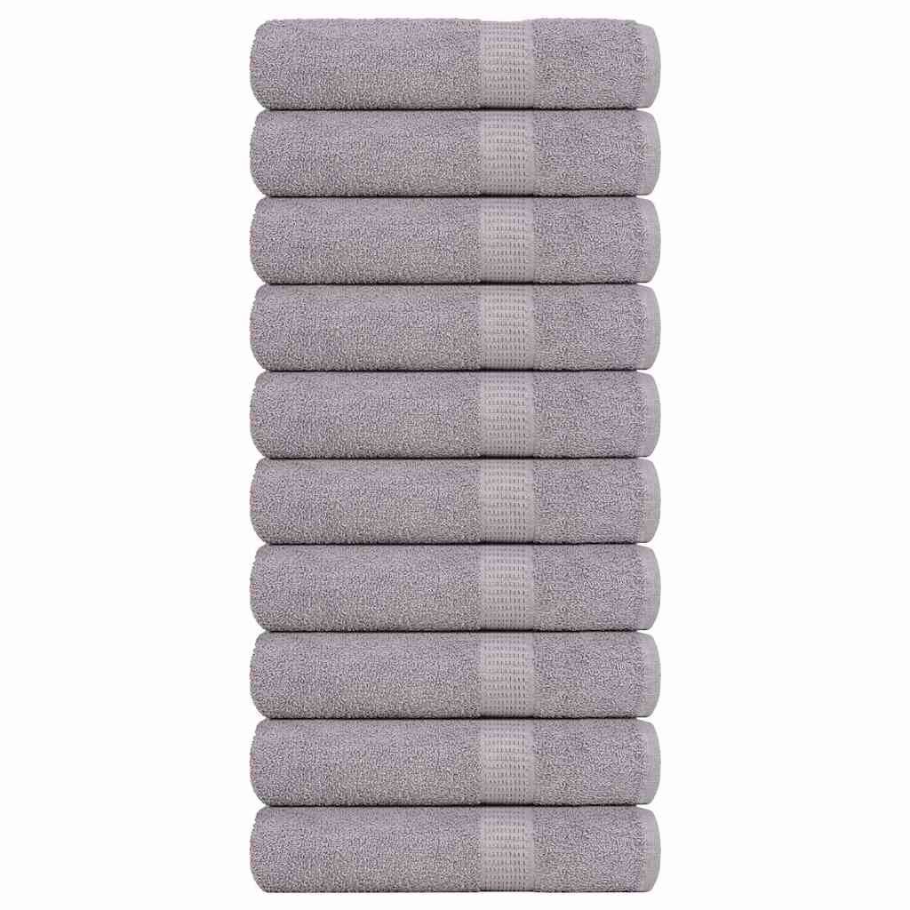 vidaXL Badetücher 10 Stk. Grau 100x150 cm 360 g/m² 100% Baumwolle