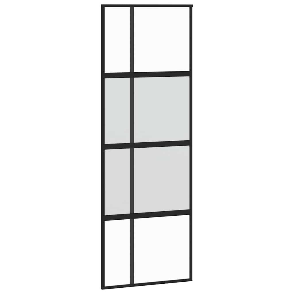 vidaXL Schiebetür mit Beschlag 76x205 cm Hartglas & Aluminium