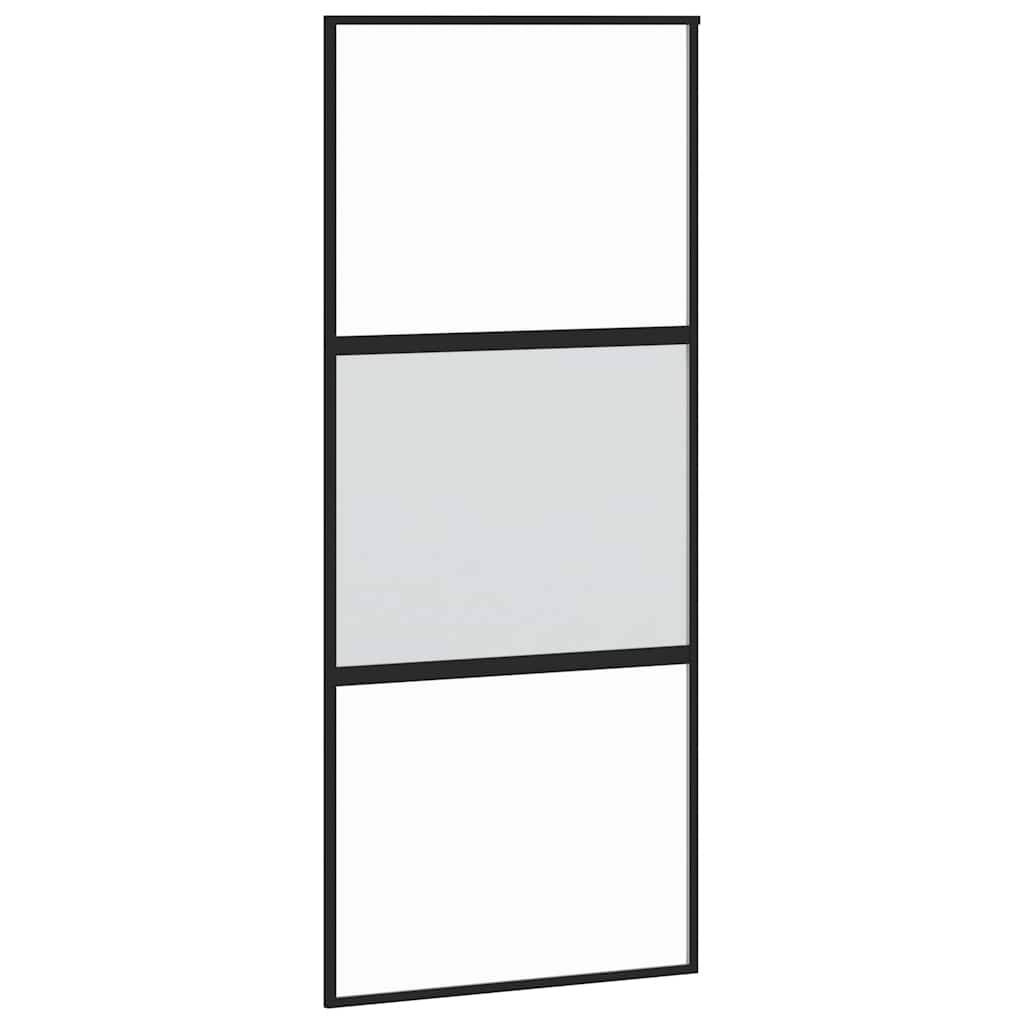 vidaXL Schiebetür mit Beschlag 90x205 cm Hartglas & Aluminium