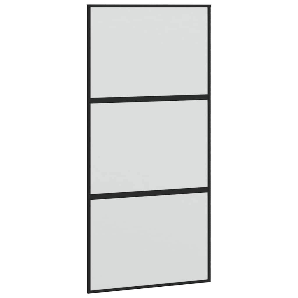 vidaXL Schiebetür mit Beschlag 102,5x205 cm Hartglas & Aluminium