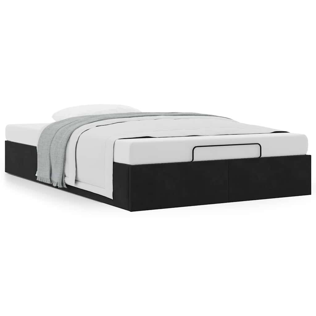 vidaXL Ottoman-Bett ohne Matratze Schwarz 120x190 cm Samt