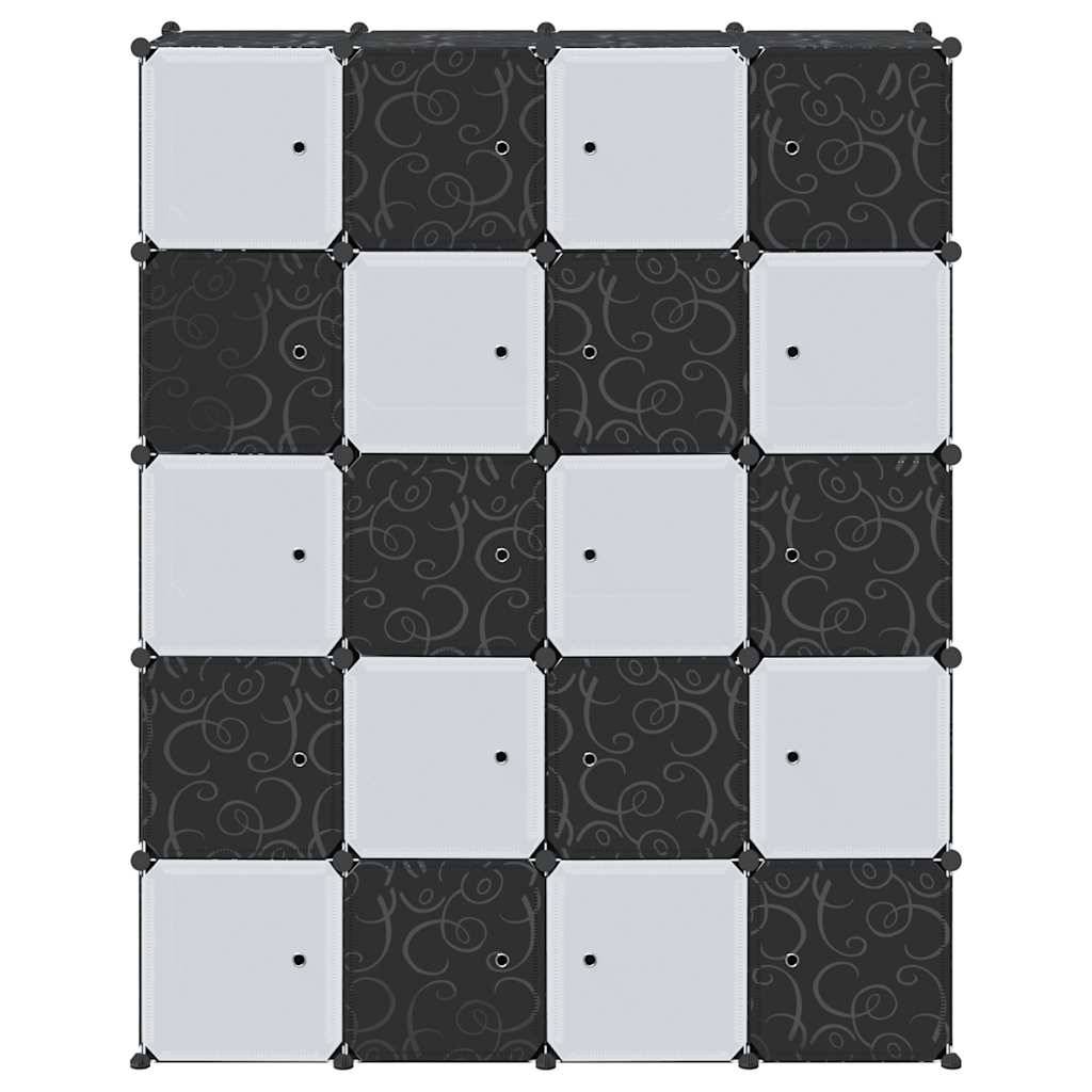 vidaXL Regalsystem mit 20 Würfeln und Aufhängestangen PP