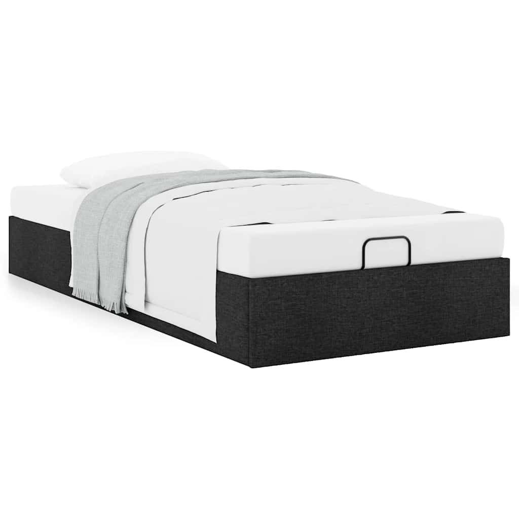 vidaXL Ottoman-Bett ohne Matratze Schwarz 80x200 cm Stoff