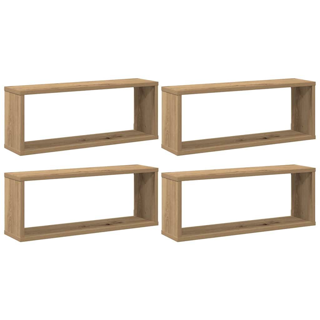 vidaXL Wandregale 4 Stk. Artisan-Eiche 60x15x23 cm Holzwerkstoff