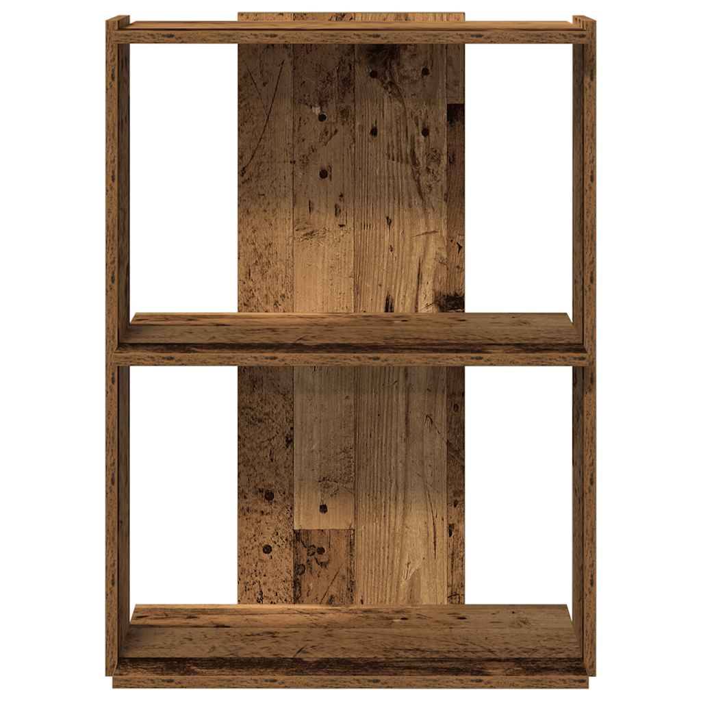 vidaXL Bücherregal 3 Böden Altholz-Optik 60x30x80 cm Holzwerkstoff