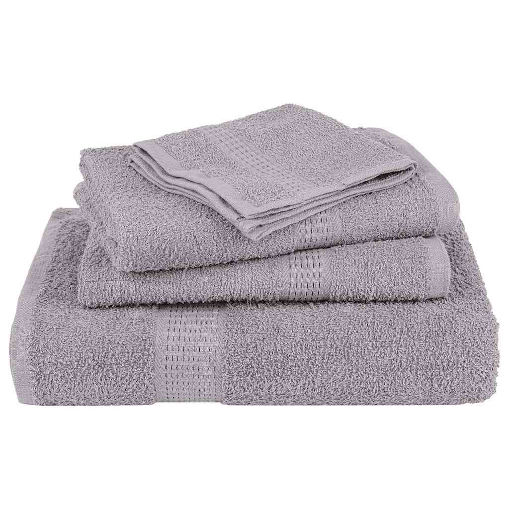 vidaXL Gästetücher 4 Stk. Grau 30x50 cm 360 g/m² 100% Baumwolle