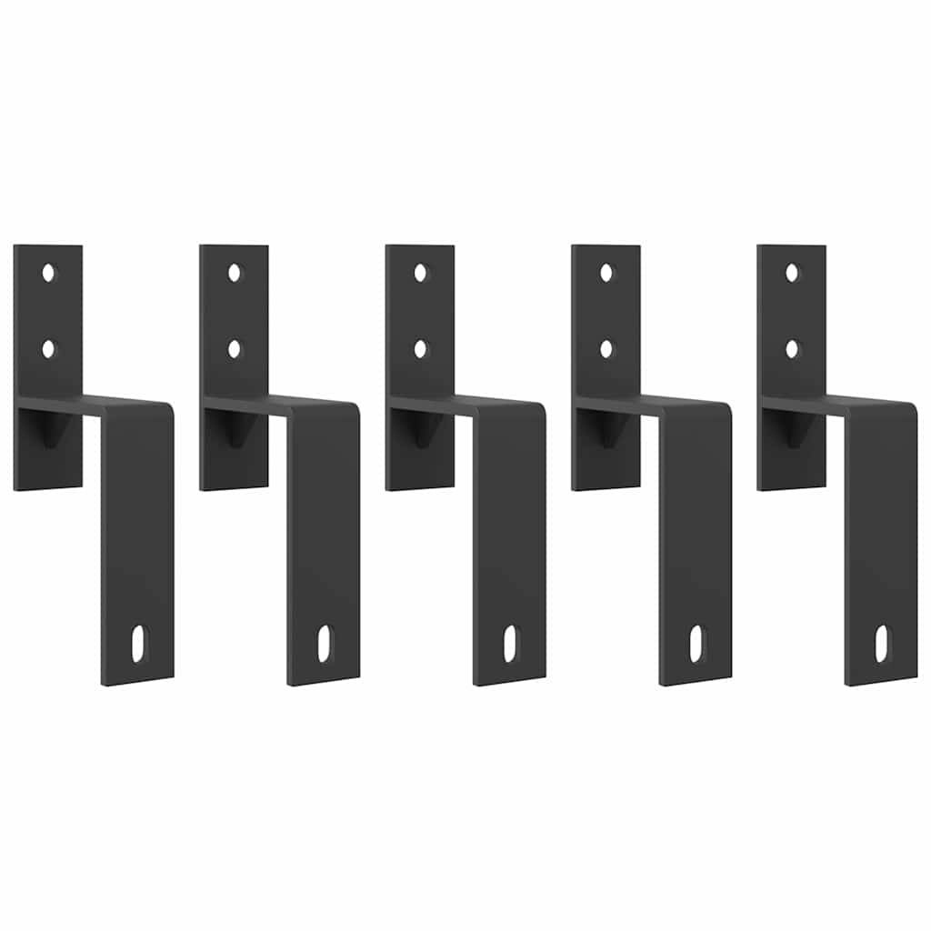 vidaXL Schiebetürbeschlag-Set 183 cm Stahl Schwarz