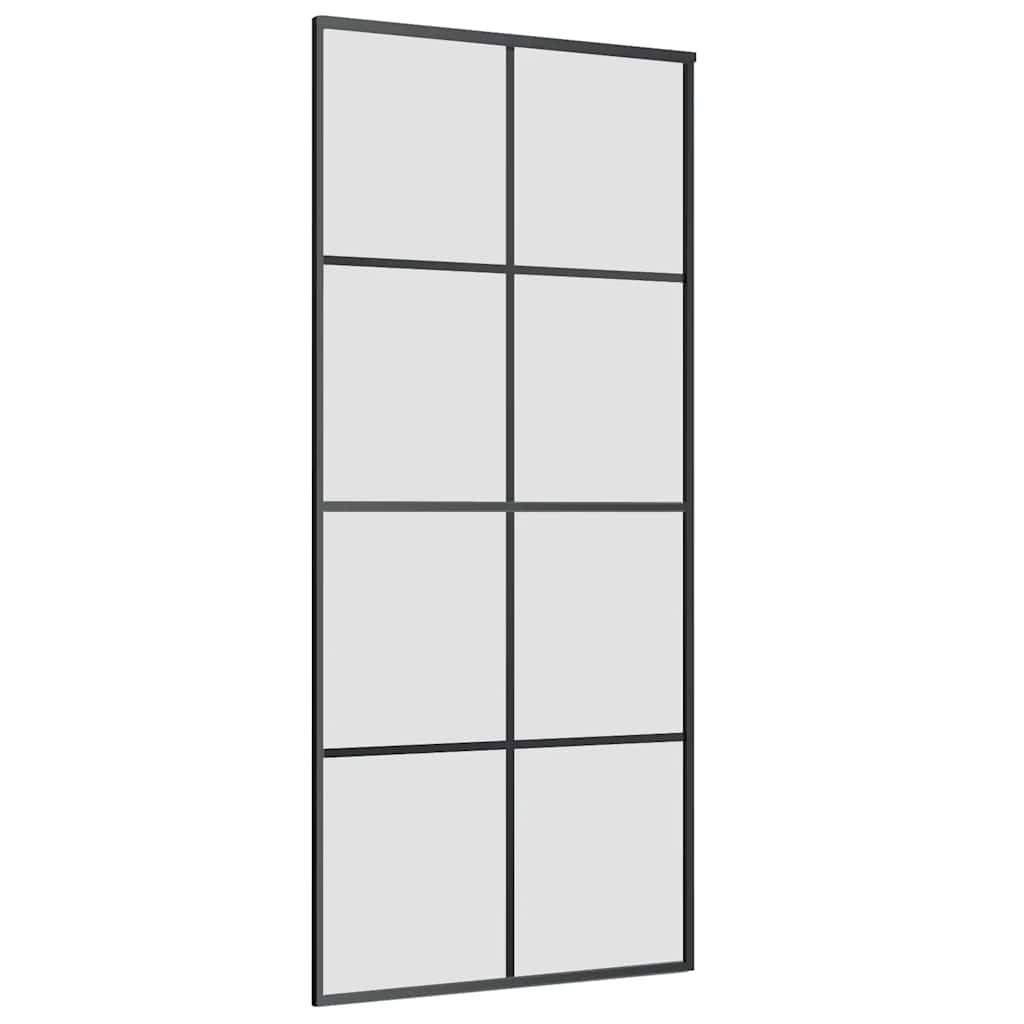 vidaXL Schiebetür mit Beschlag 90x205 cm ESG-Glas & Aluminium