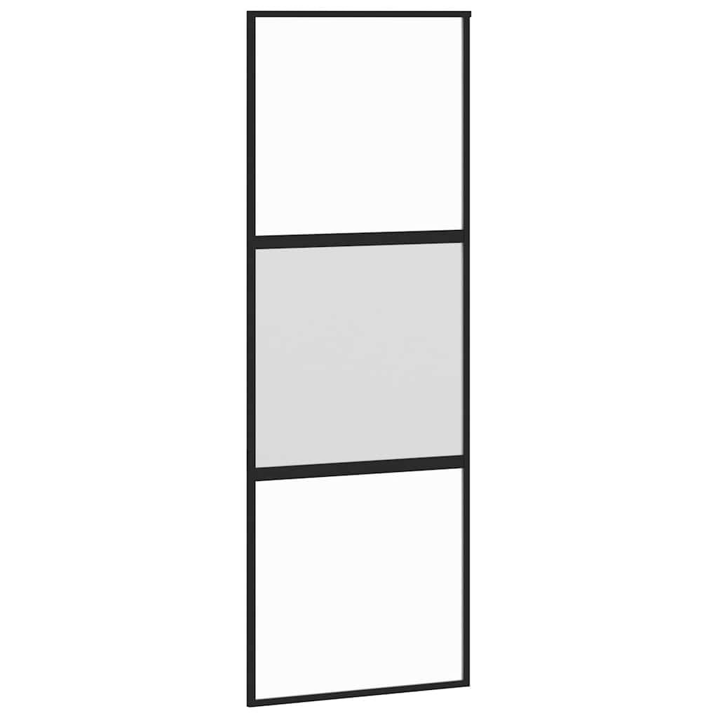 vidaXL Schiebetür mit Beschlag 76x205 cm Hartglas & Aluminium