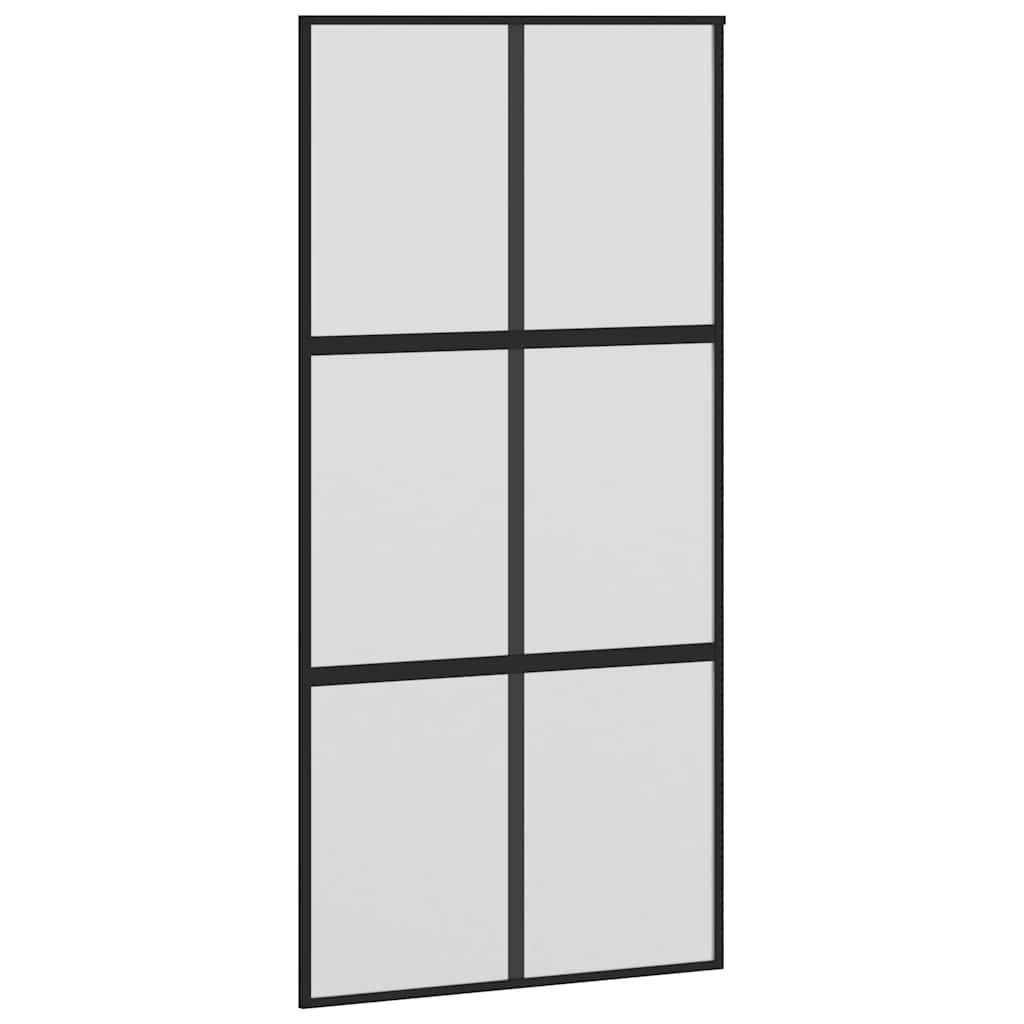 vidaXL Schiebetür mit Beschlag 102,5x205 cm Hartglas & Aluminium