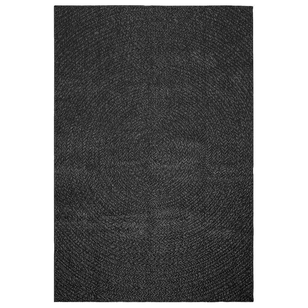 vidaXL Teppich ZIZUR Anthrazit 140x200cm Jute-Optik Indoor und Outdoor