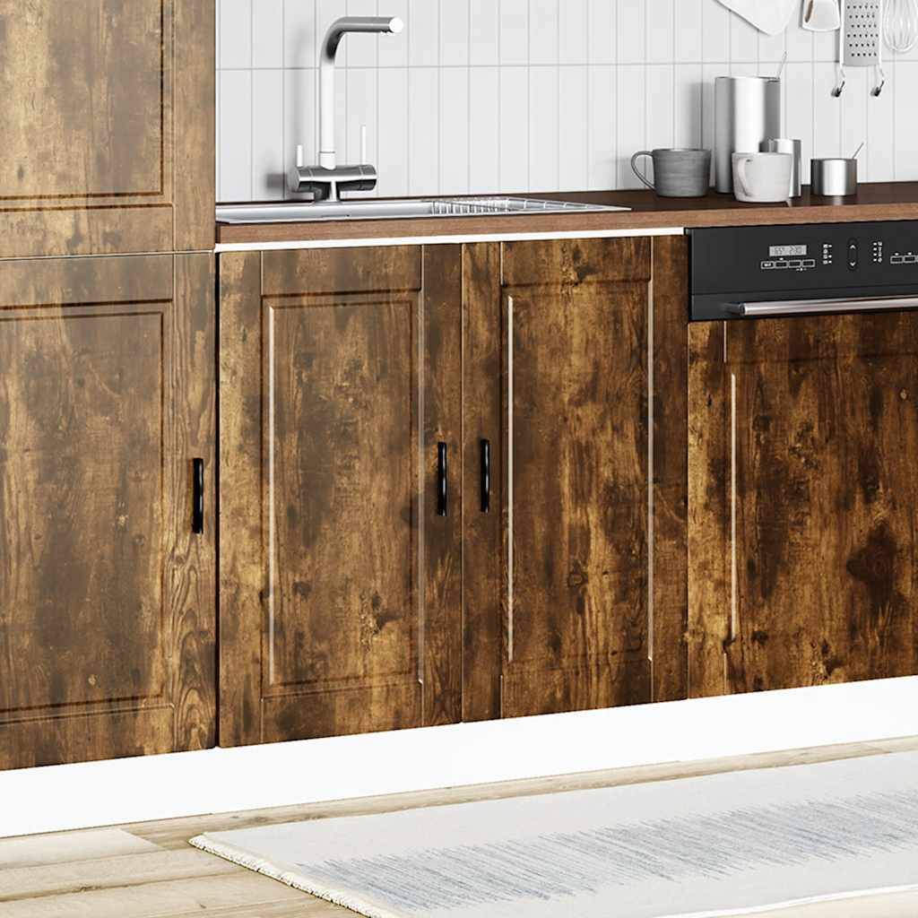 vidaXL Spülenunterschrank Porto Räuchereiche 80x46x81,5 cm