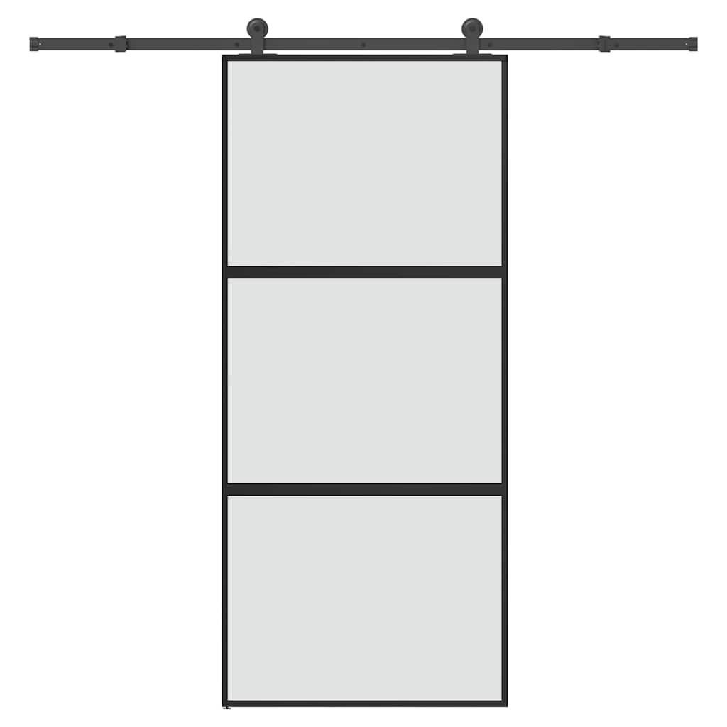 vidaXL Schiebetür mit Beschlag 90x205 cm Hartglas & Aluminium
