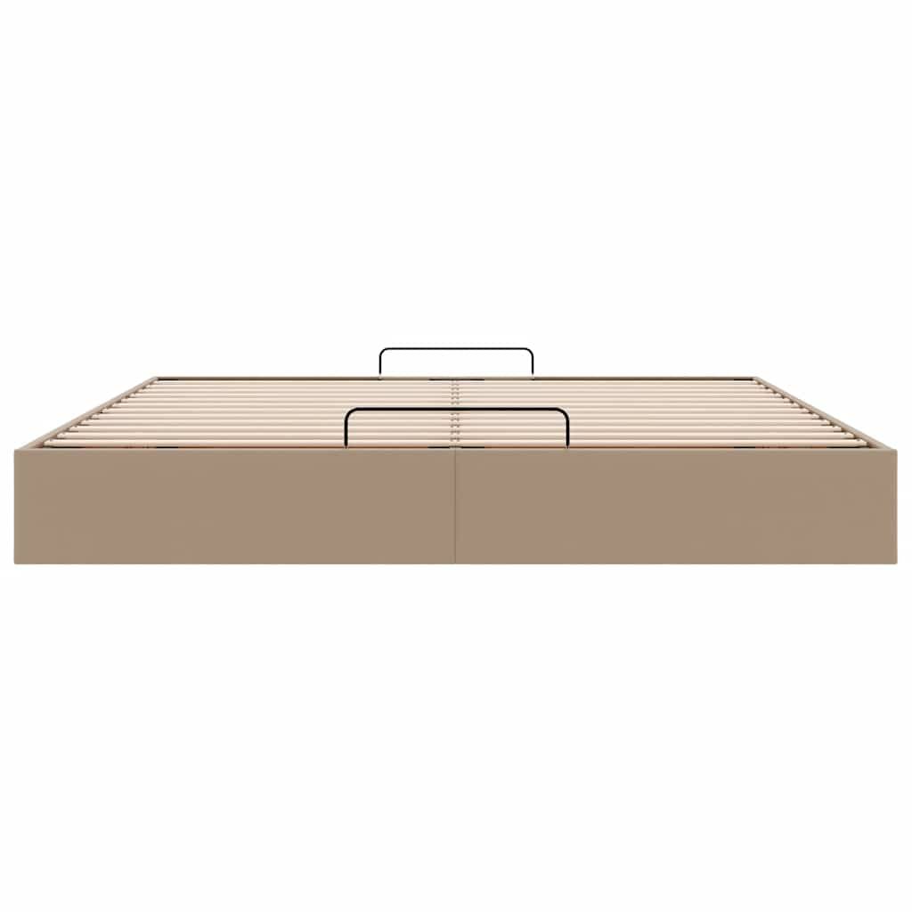 vidaXL Ottoman-Bett ohne Matratze Cappucino 160x200cm Kunstleder