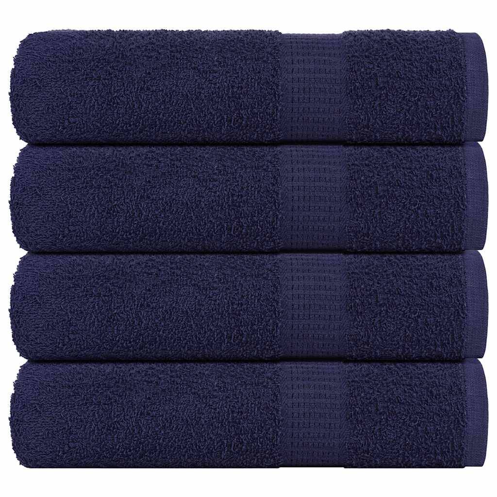 vidaXL Duschtücher 4 Stk. Marineblau 70x140 cm 360 g/m² 100% Baumwolle
