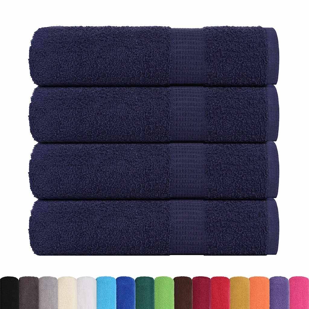 vidaXL Duschtücher 4 Stk. Marineblau 70x140 cm 360 g/m² 100% Baumwolle