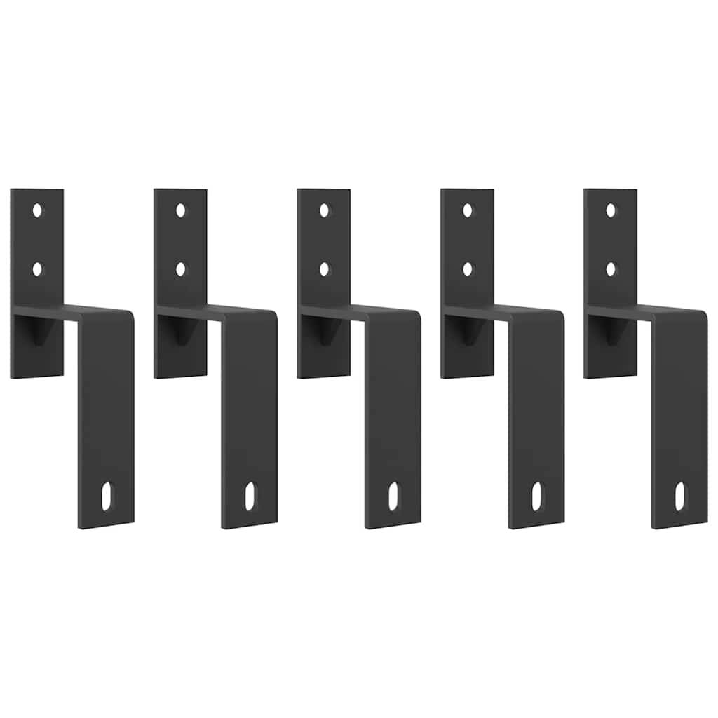 vidaXL Schiebetürbeschlag-Set 183 cm Stahl Schwarz