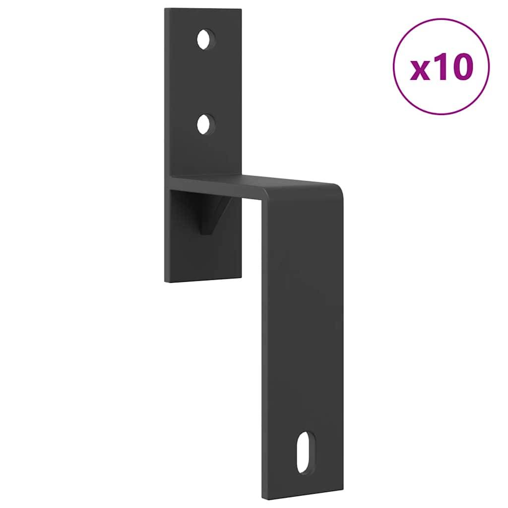 vidaXL Schiebetürbeschlag-Set 305 cm Stahl Schwarz