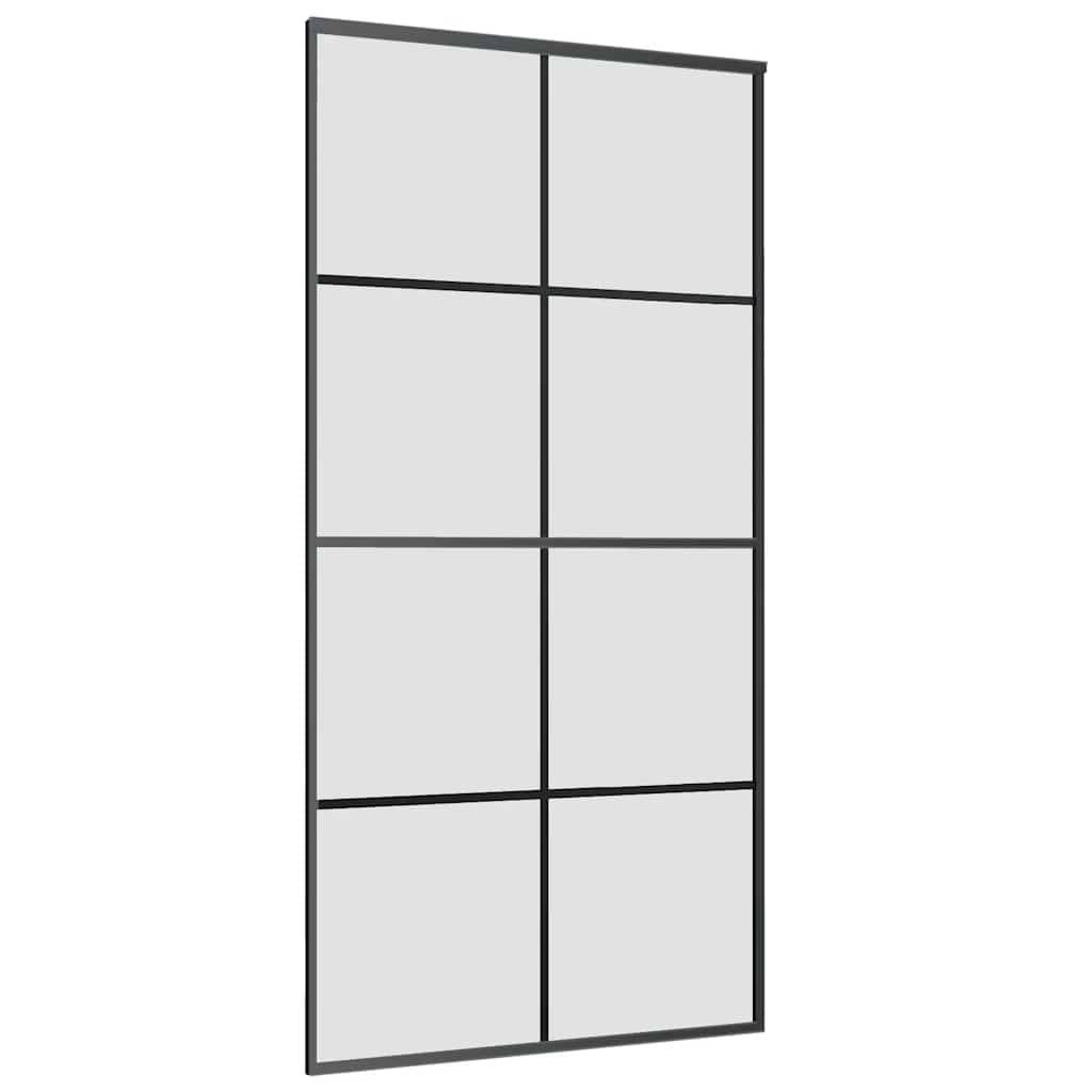 vidaXL Schiebetür mit Beschlag 102,5x205 cm ESG-Glas & Aluminium
