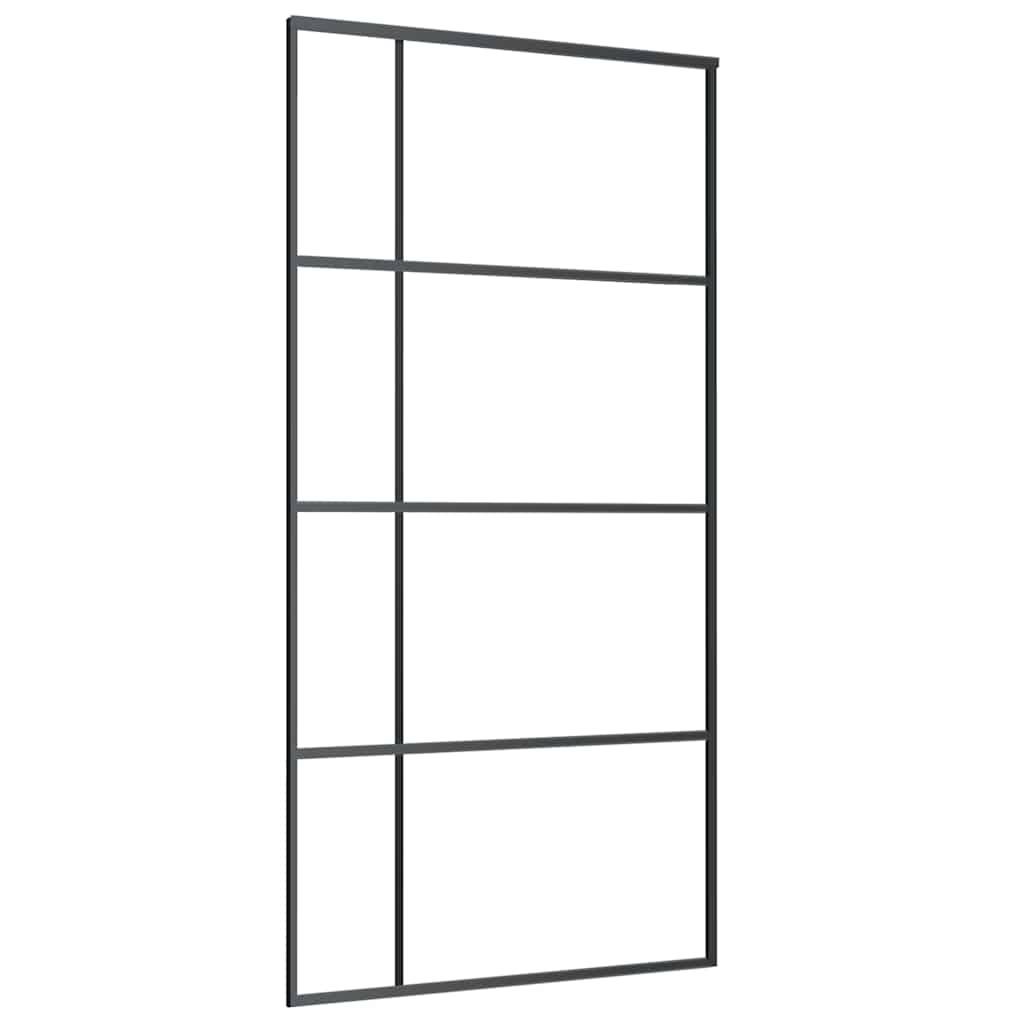 vidaXL Schiebetür mit Beschlag 102,5x205 cm ESG-Glas & Aluminium
