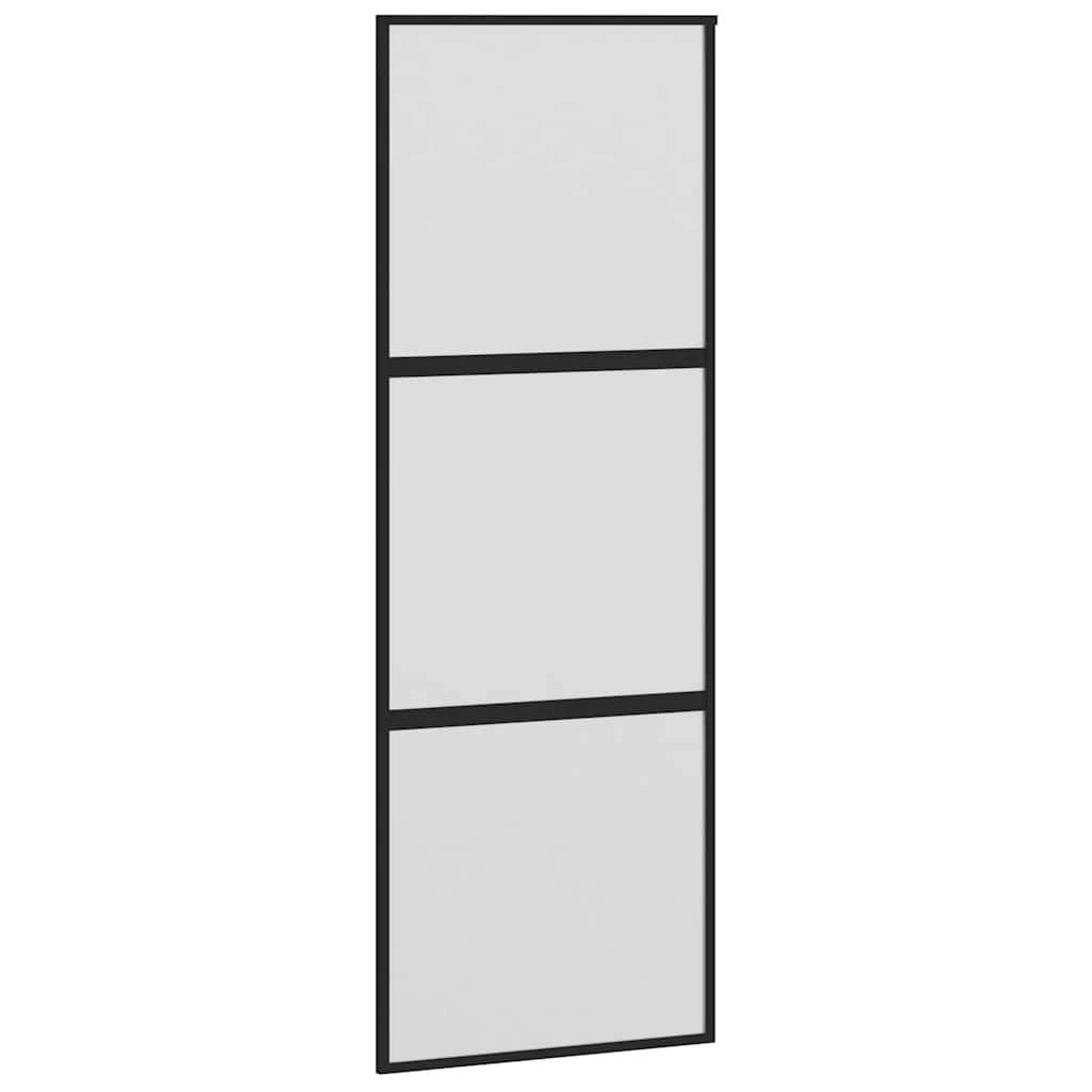 vidaXL Schiebetür mit Beschlag 76x205 cm Hartglas & Aluminium