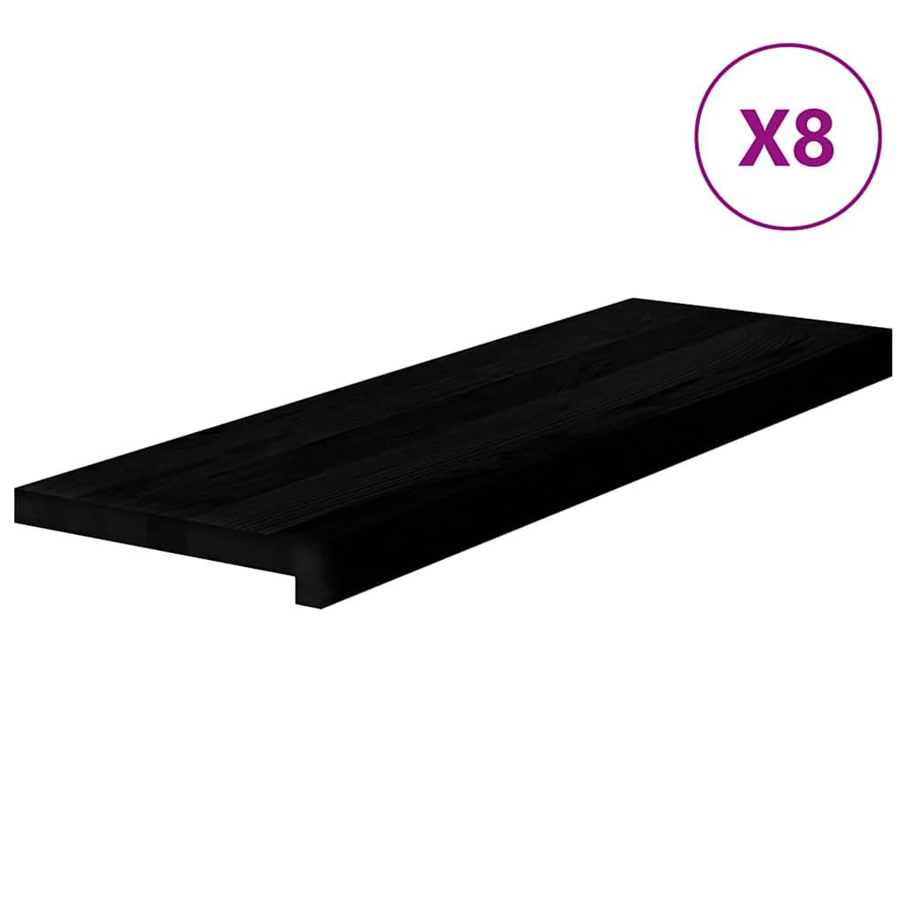 vidaXL Treppenstufen 8 Stk. Dunkelbraun 80x25x2 cm Massivholz Eiche