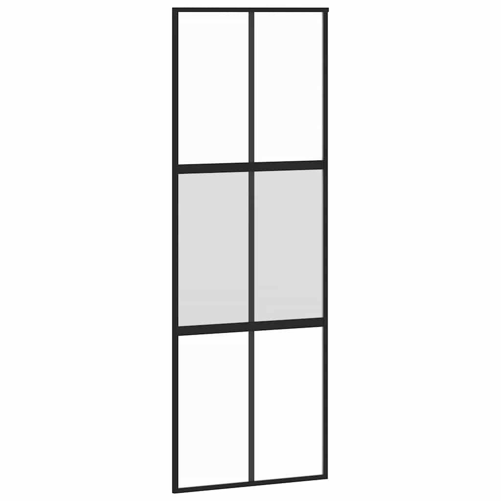 vidaXL Schiebetür mit Beschlag 76x205 cm Hartglas & Aluminium