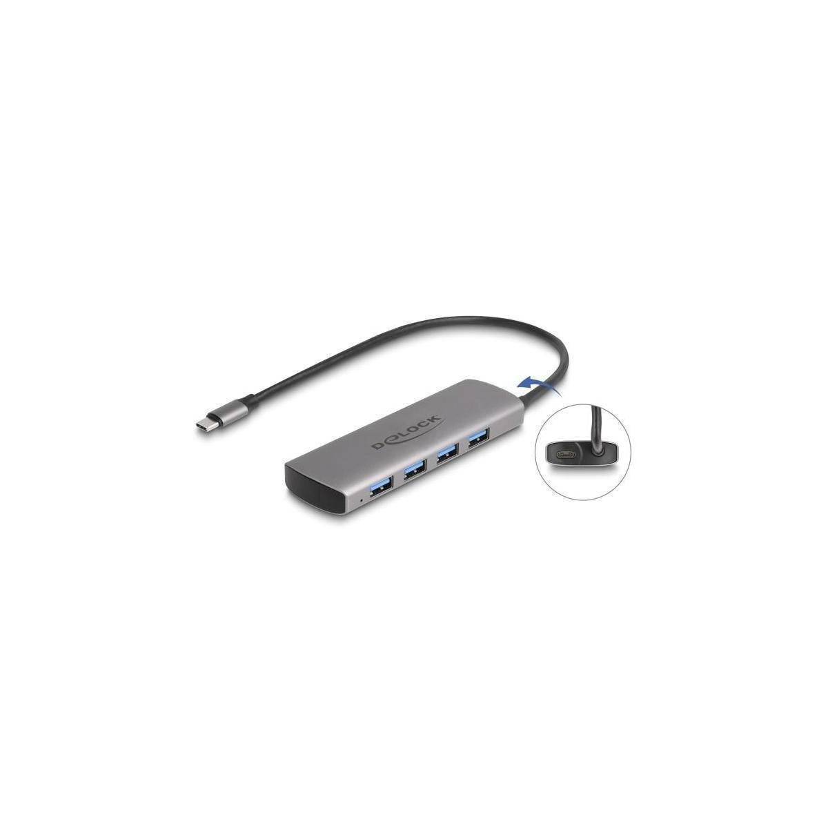 64293 - USB 10 Gbps 4 Port USB Typ-A Hub mit USB Type-C Anschluss und zusätzliche