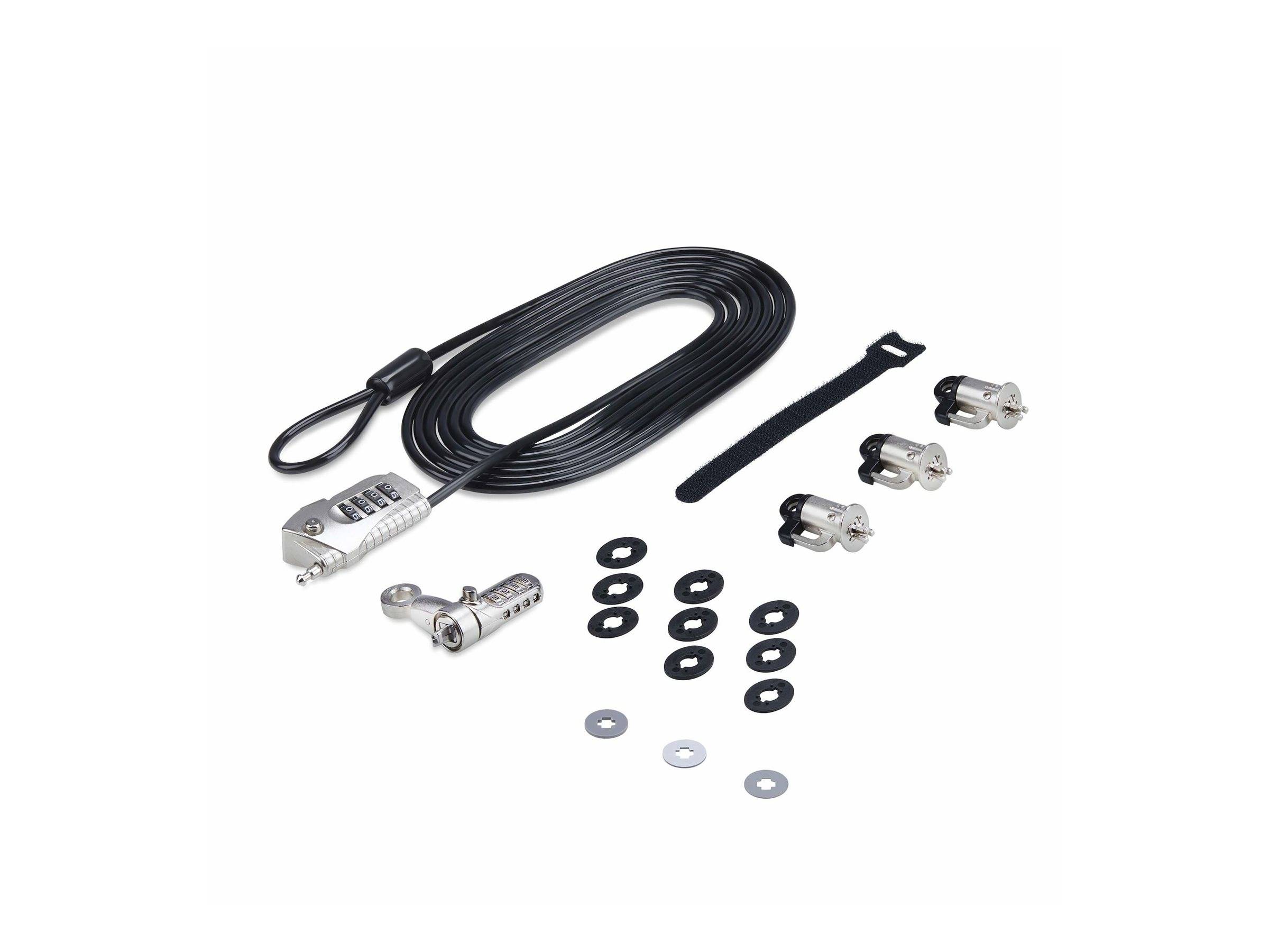 StarTech.com Laptop/Desktop & Peripheral Lock Kit, 9.8ft (3m)
