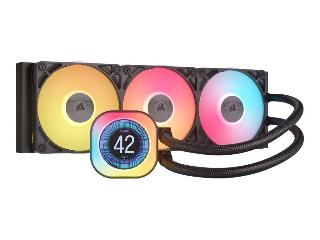CORSAIR iCUE Link TITAN 360 RX LCD - Prozessor-Flüssigkeitskühlsystem - Kühlergröße: 360 mm - (für: LGA1851, LGA1700, AM