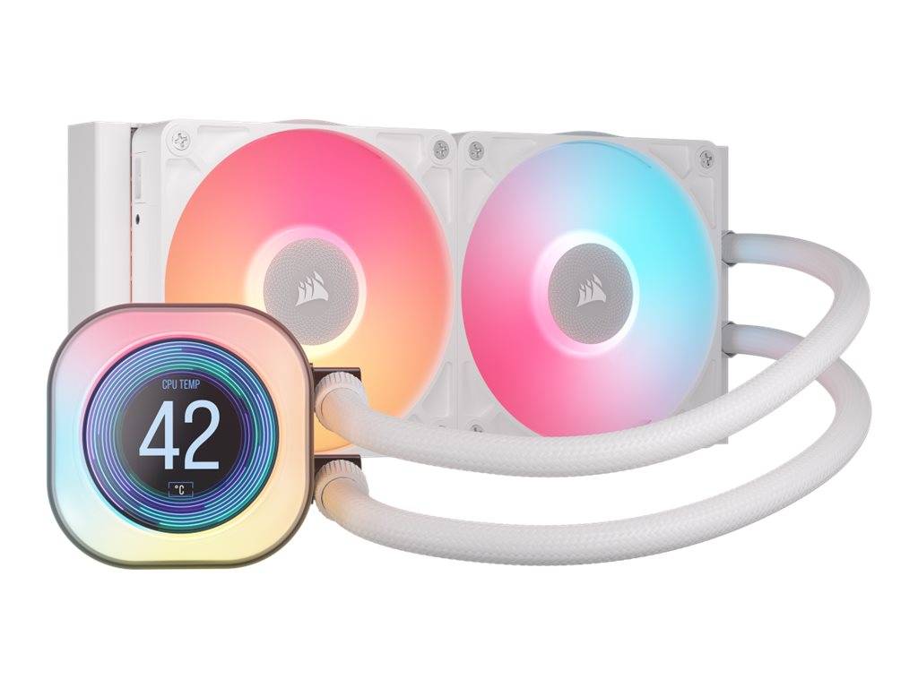 CORSAIR iCUE Link TITAN 240 RX LCD - Prozessor-Flüssigkeitskühlsystem - Kühlergröße: 240 mm - (für: LGA1851, LGA1700, AM