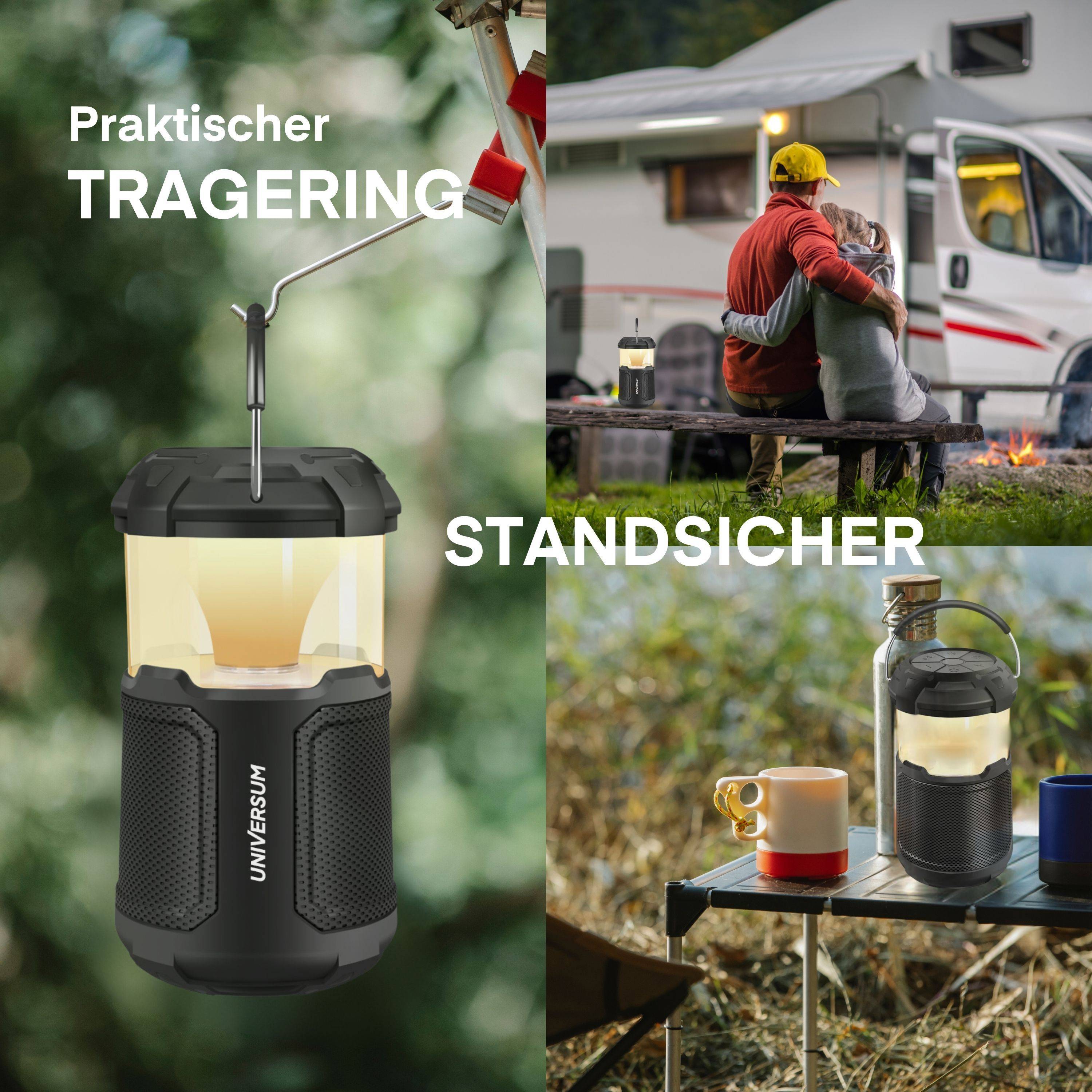 UNIVERSUM BT 300, Outdoor Bluetooth Lautsprecher mit Lampe, Powerbank USB, 20W