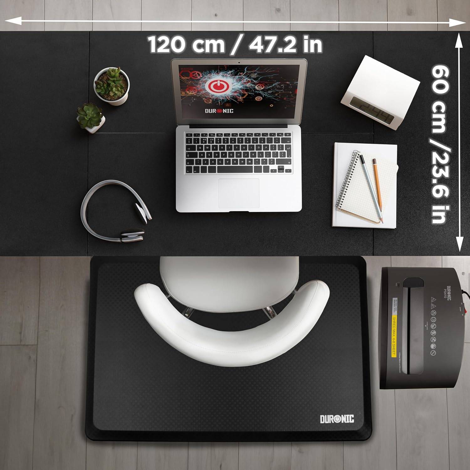 Duronic CD120 WK Höhenverstellbarer Schreibtisch 120 x 60 cm, Computertisch für Büro, Gaming