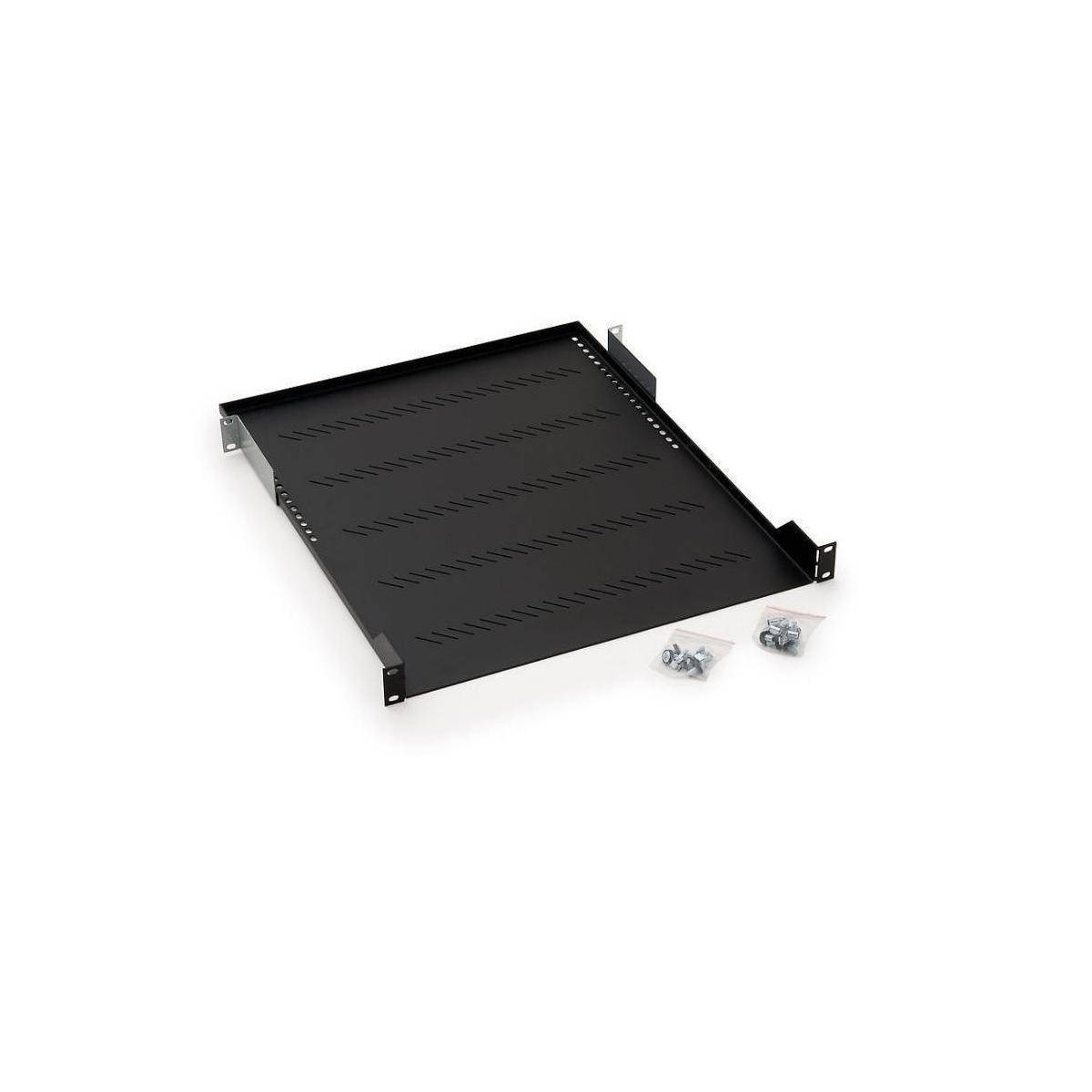 RAB-UP-550-A1 - 19" Fachboden gelocht, für Belastung 40 kg, 1HE550mm , schwarz