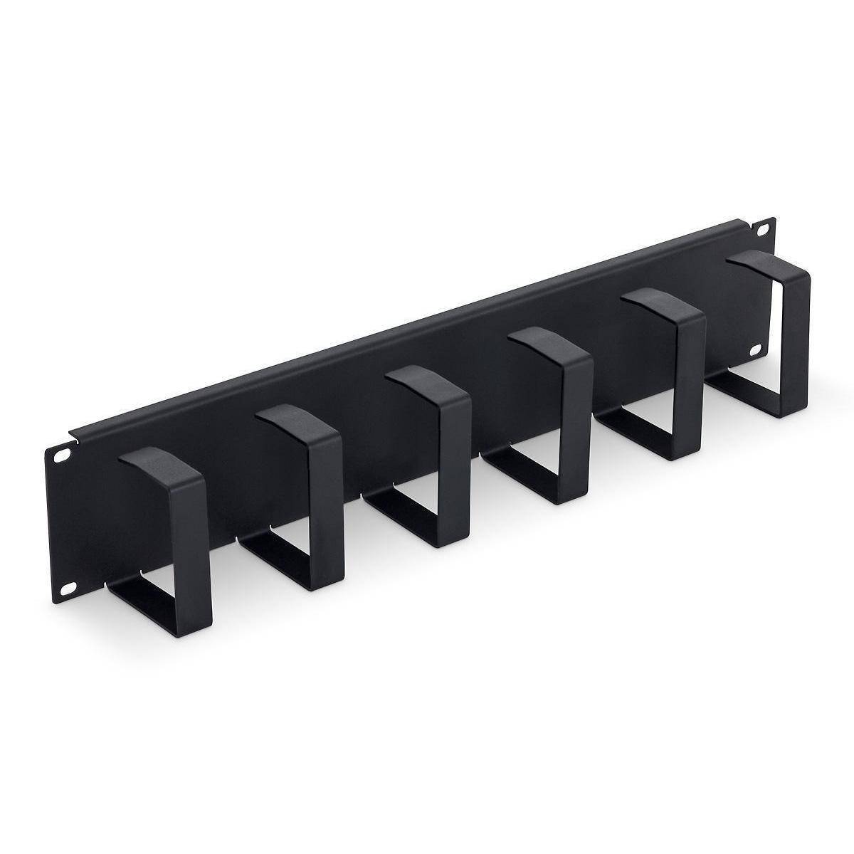 RAB-VP-X22-A1 - 19" Kabelführungsleiste 2HE, 6x Metallbügel 85x70, schwarz