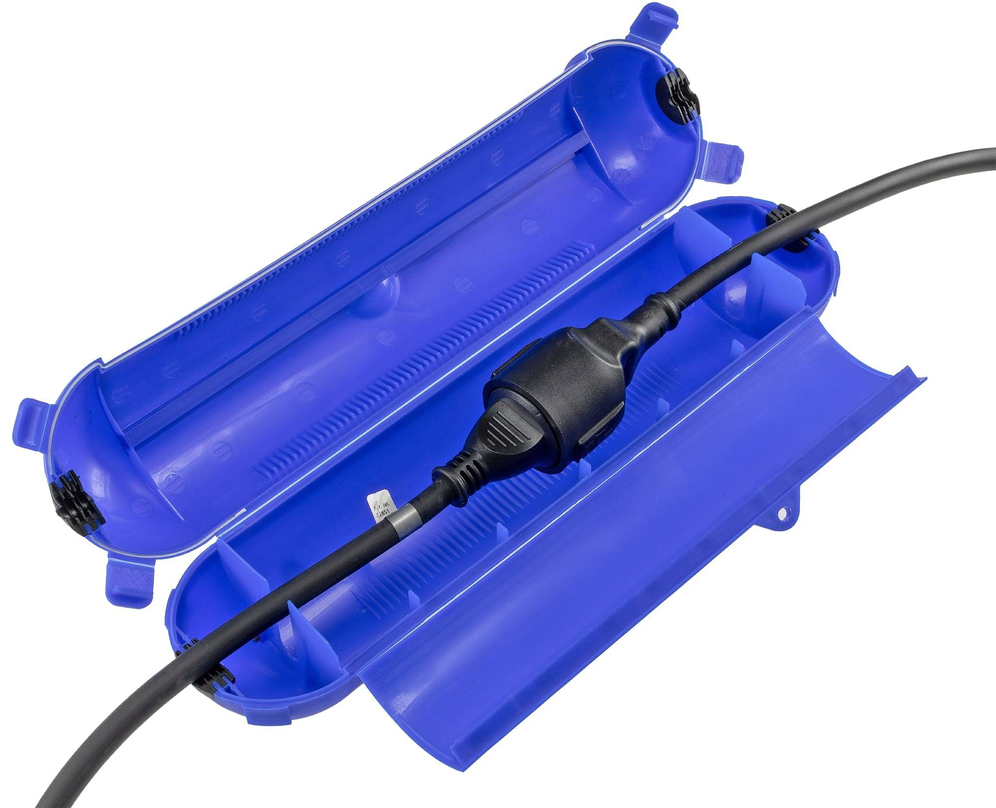 ChiliTec 23785 Kabelschutzbox für Aussen IP44 XL für CEE, LxØ 365x90mm, Blau