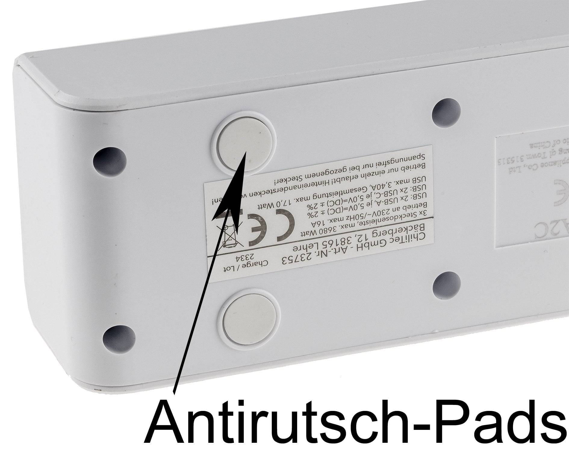 Steckdosenleiste mit USB-A & USB-C 8718105 Farbe weiß Ausführung Steckdosenleiste Zuleitung H05VV-F Länge 1,5 m Steckdos