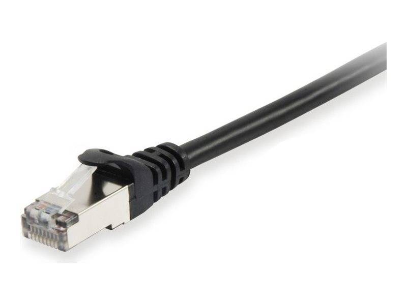 Equip Patchkabel Cat6A S/FTP 2xRJ45 25.00m schwarz LSZH Polybeutel Kabel RJ45 Cat.6