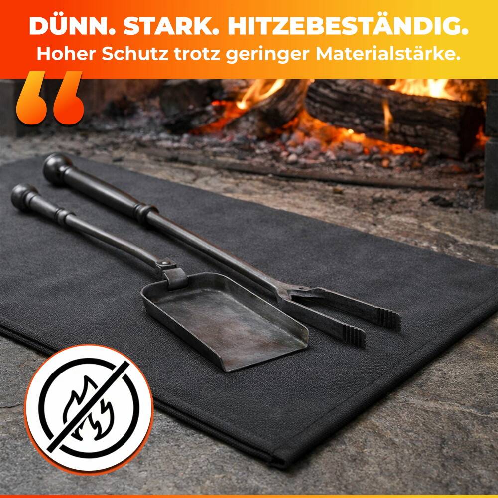 FireMat Black Edition - feuerfeste Unterlage, Größe:35x65cm