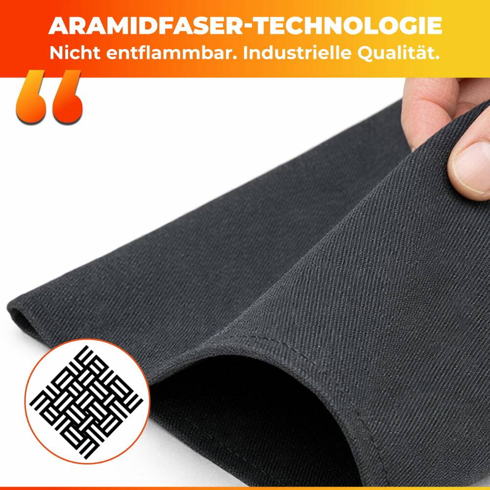 Firemat Black Edition - Feuerfeste Unterlage 70x100cm